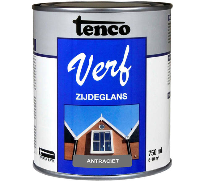 Tenco Verf Dekkend Zijdeglans Antraciet 7016 750 ml