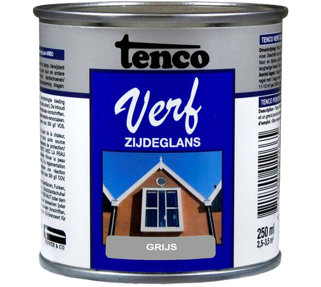 Tencoverf Dekkend Zijdeglans Grijs 250 ml