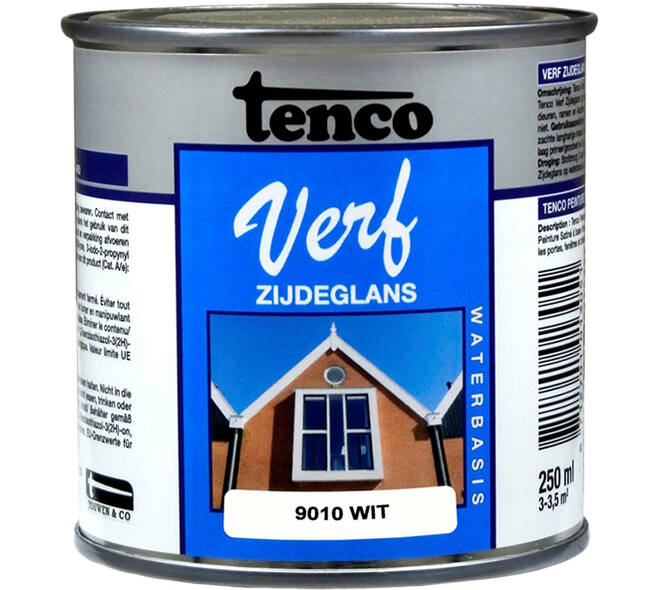Tencoverf Zijdeglans Wit 9010 Waterbasis 250 ml