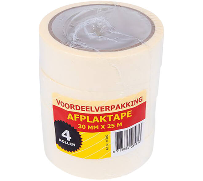 Afplaktape 4Rol 30mmx25m