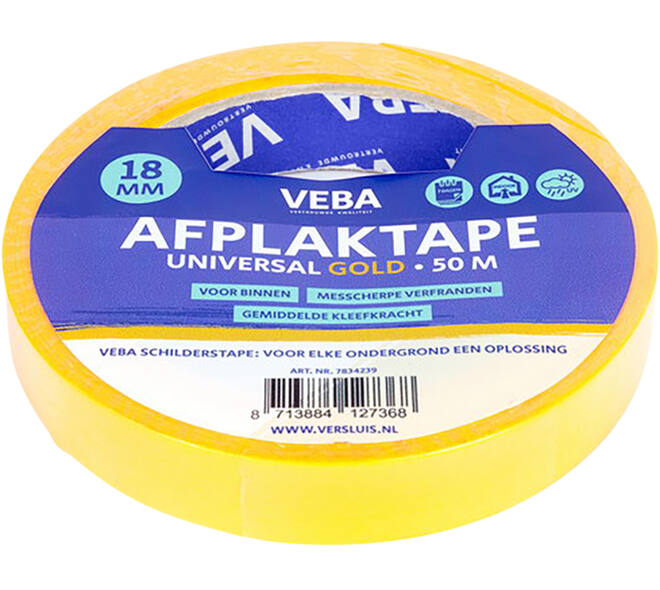 VEBA Afplaktape Universal Gold 18 mm