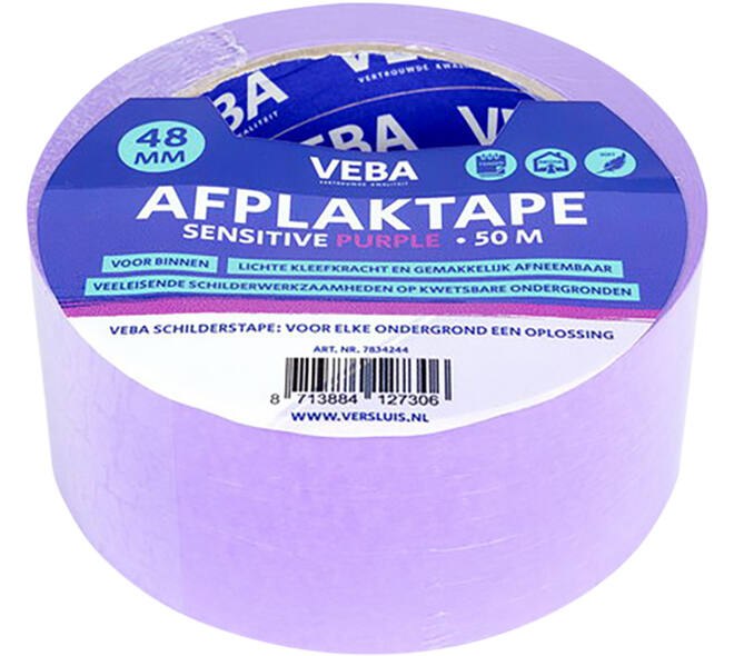 VEBA Afplaktape Sensitive Purple 48 mm