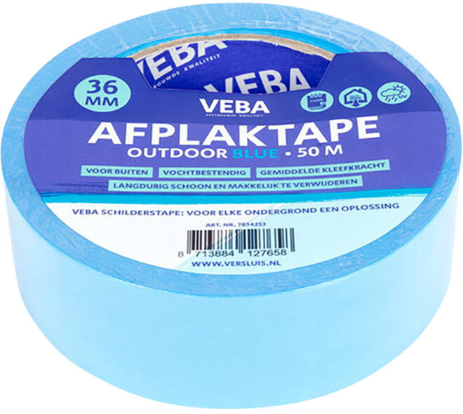 VEBA Afplaktape Outdoor Blue 36 mm