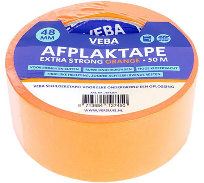 VEBA Afplaktape Extra Strong Orange 48 mm