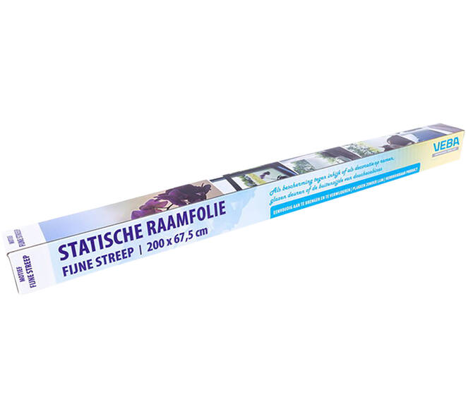 VEBA Raamfolie Statisch 67,5x2M Fijne Streep