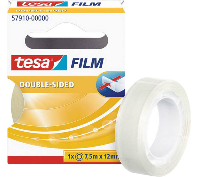Tesa Tesafilm Dubbelzijdige 2 x 7,5M x 12 mm