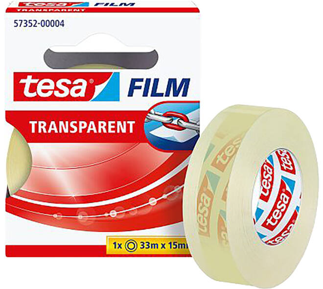 Tesa Tesafilm Transparant 33M x 15 mm Vouwdoos