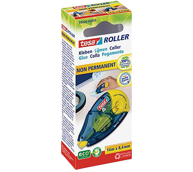Tesa Navulbare Lijm Roller Ecologo Non-Permanent