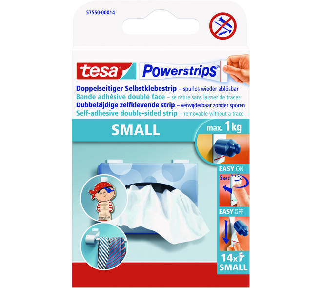 Tesa Powerstrips Small 14 st  57550-00014-21
