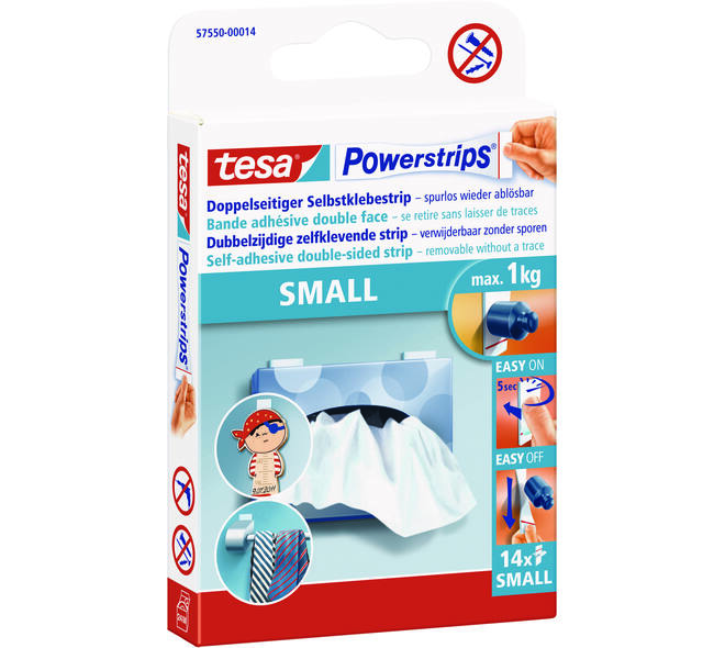 Tesa Powerstrips Small 14 st  57550-00014-21