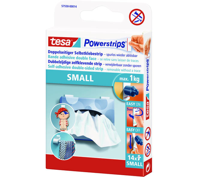 Tesa Powerstrips Small 14 st  57550-00014-21