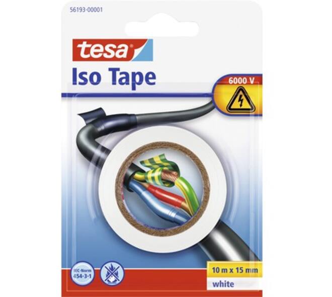 Tesa Electr Isolatie 10M x15 mm Wit