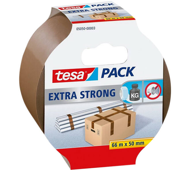 Tesa Tesapack Extra Strong 66 m x 50 mm Bruin