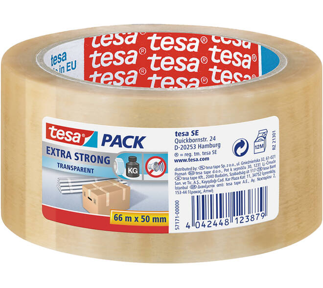 Tesa Tesapack Extra Strong 66 m x 50 mm Transparant