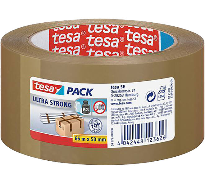 Tesa Tesapack Ultra Strong Bruin 66 m x 50 mm
