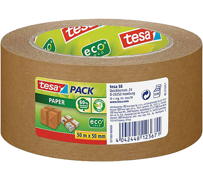 Tesa Tesapack Papier Strong Ecologo 50 m x 50 mm