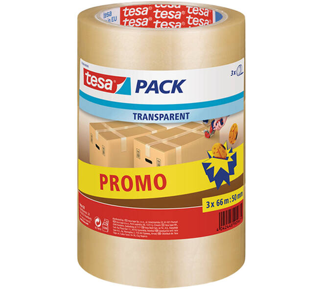 Tesa Tesapack Standard Transparant 3 x 66 m x 50 mm