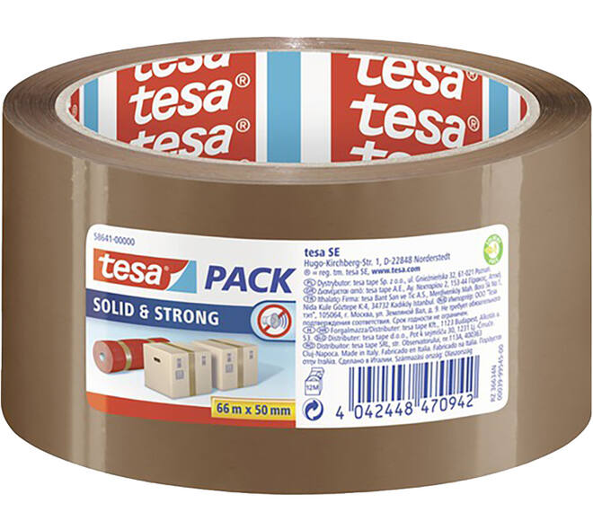 Tesa Tesapack Solid & Strong, 66M x 50 mm Bruin