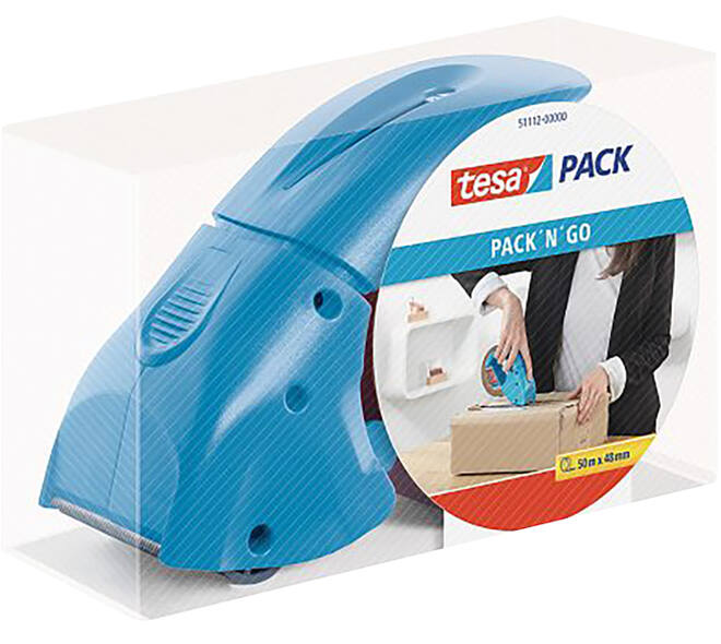 Tesa Tesapack Dispenser Pack´N´Go Blauw