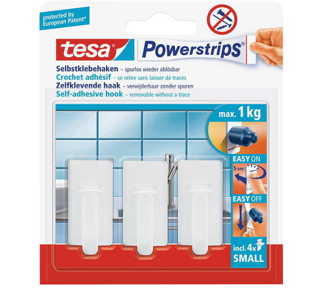 Tesa Powerstrips Small Classic Wit