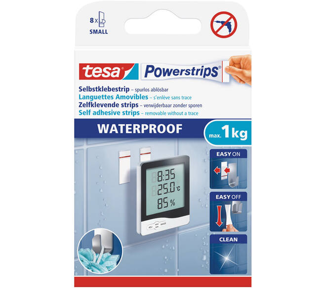 Tesa Powerstrips Waterproof Strips Small