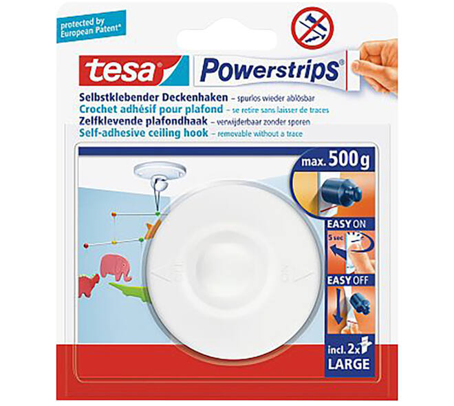 Tesa Powerstrips Fix Plafond Haak