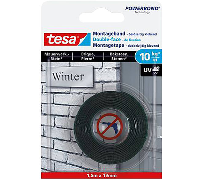 Tesa Powerbond® Montagetape Baksteen 1,5M x 19 mm