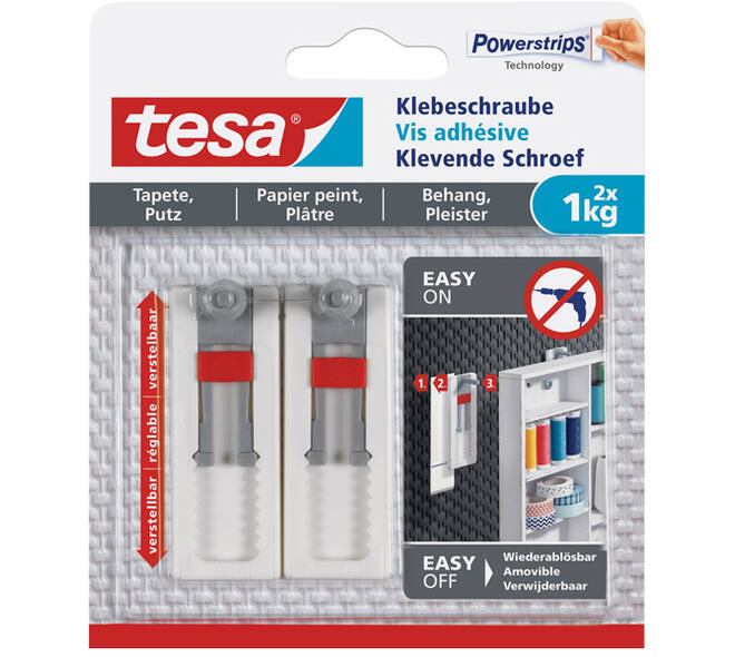 Tesa Verstelbare Klevende Schroef Gevoelige Oppervlakken 1 kg