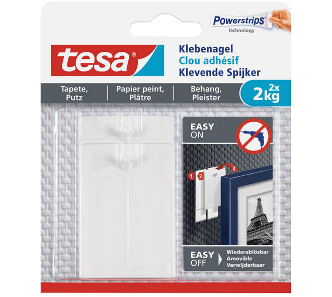 Tesa Klevende Spijker Gevoelige Oppervlakken 2 kg