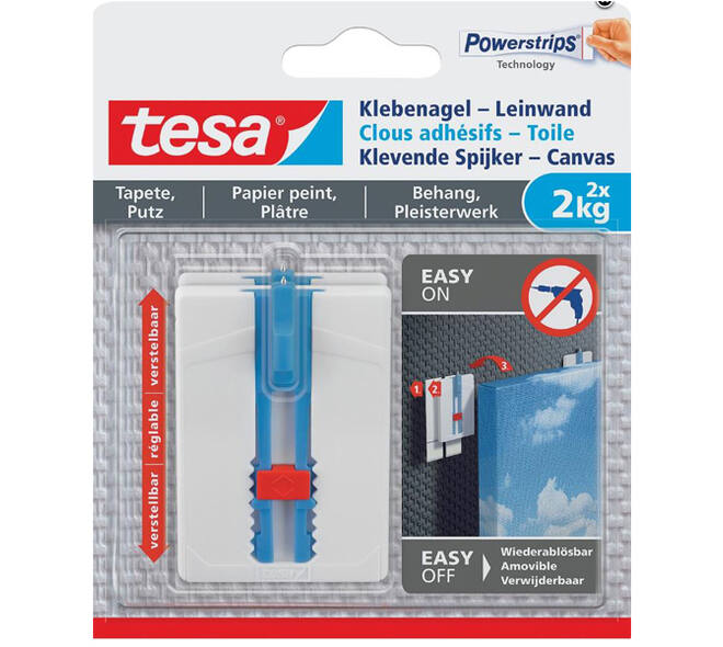 Tesa Klevende Spijker Canvas Gevoelige Oppervlakken 2 kg