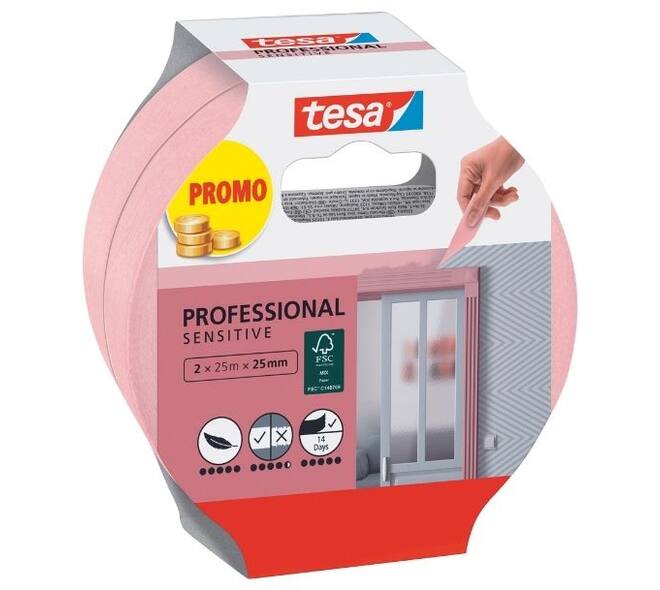 Tesa Afplakband Washi Sensitive 2x 25M x 25 mm
