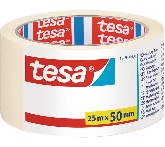 Tesa Afplakband Basic 25 m x 50 mm