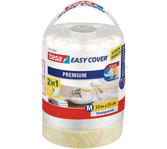 Tesa Easy Cover Afdekfolie + Afplakband 33M x 0,55M Navulling