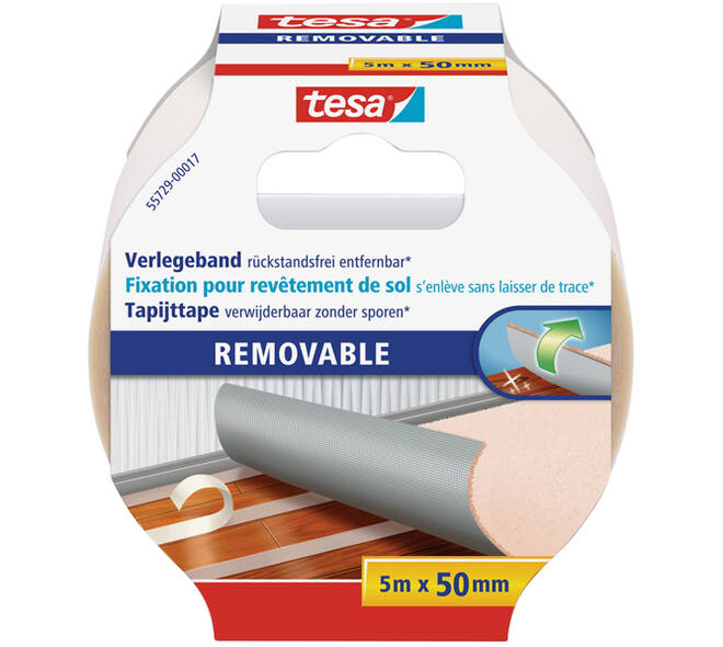 Tesa Tapijttape Verwijderbaar 5M x 50 mm