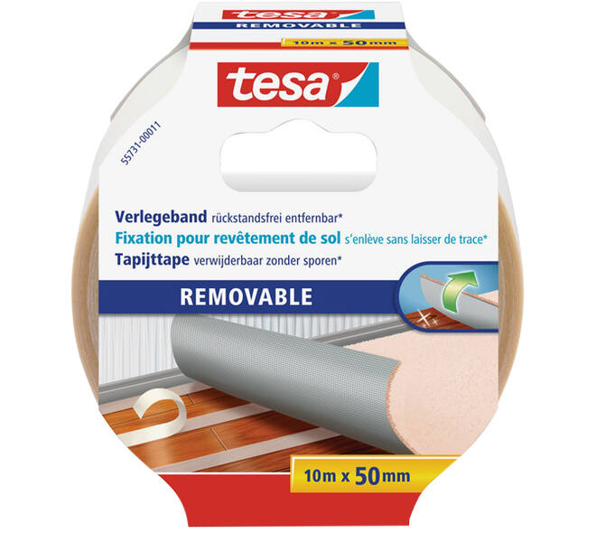 Tesa Tapijttape Verwijderbaar 10M x 50 mm