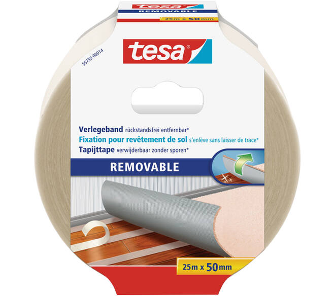 Tesa Tapijttape Verwijderbaar 25M x 50 mm