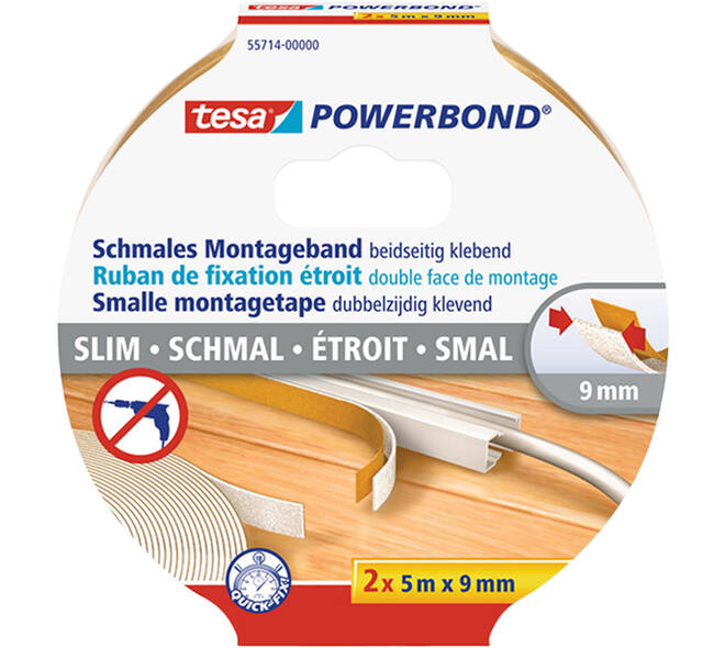 Tesa Powerbond Montagetape Small 2 x 5M x 9 mm