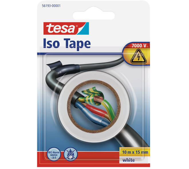 Tesa Electrische Isolatie 10M x 15 mm Wit