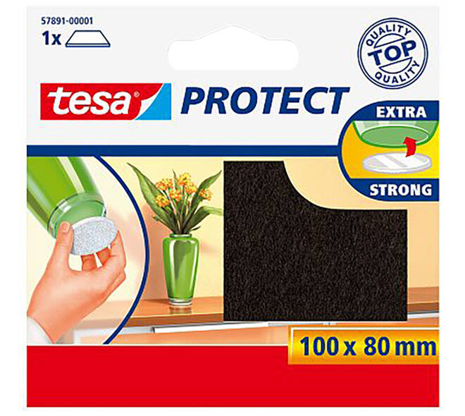 Tesa Vilt 100 x 80 mm Bruin