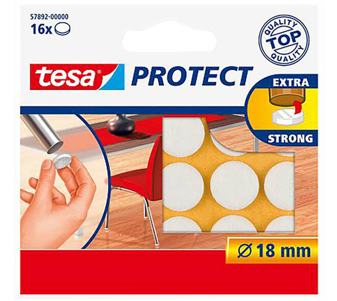 Tesa Vilt Rond 18 mm Wit