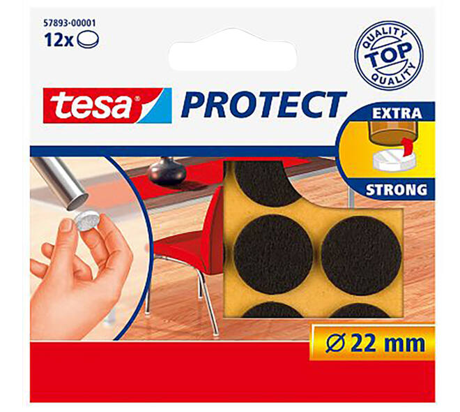 Tesa Vilt Rond 22 mm Bruin