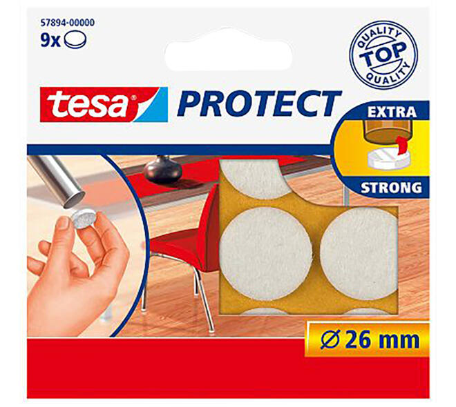 Tesa Vilt Rond 26 mm Wit