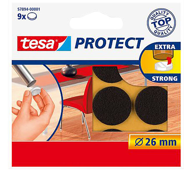 Tesa Vilt Rond 26 mm Bruin