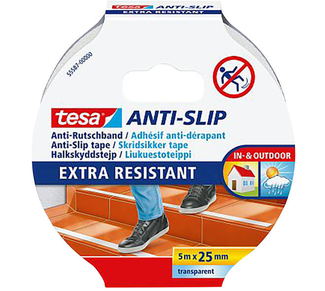Tesa Anti-Slip 5M x 25 mm Transparant