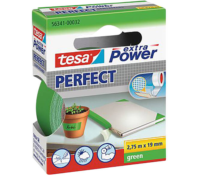Tesa Extra Power Perfect 2.75M x 19 mm groen