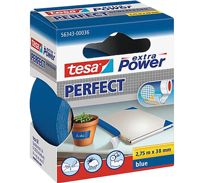 Tesa Extra Power® Perfect 2.75M x 38 mm Blauw