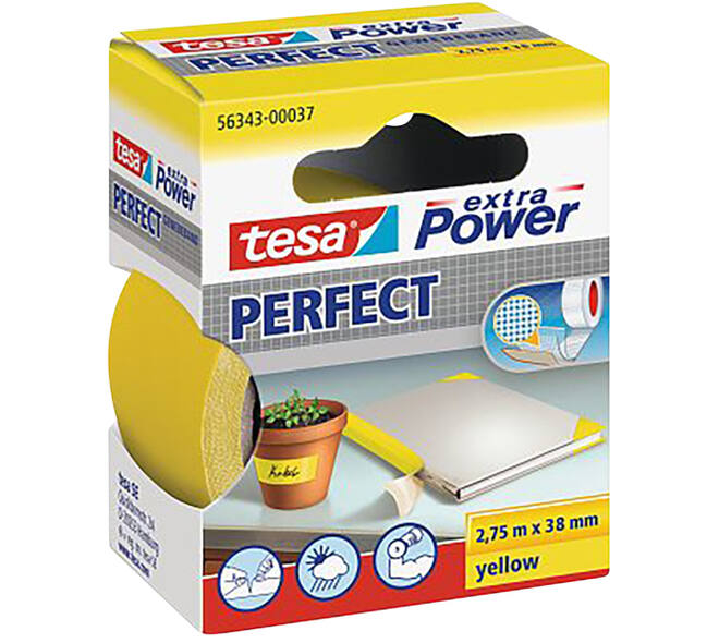 Tesa Extra Power® Perfect 2.75M x 38 mm Geel