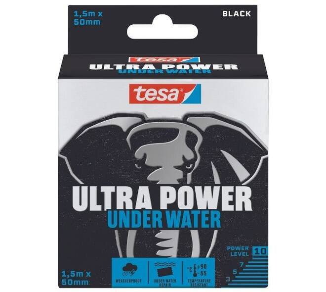 Tesa Ultra Power Under Water 15 m x 50 mm Black