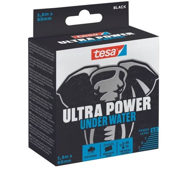 Tesa Ultra Power Under Water 15 m x 50 mm Black