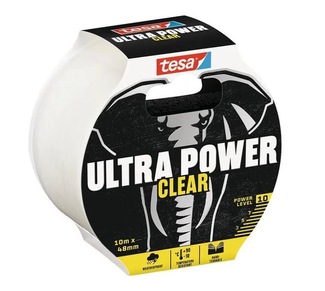 Tesa Ultra Power Clear Repair 20 m x 48 mm Transparant